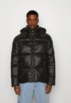 YOURTURN Short Shiny PufferParkaBlack Uomo Cappotti YO122T03O-Q11