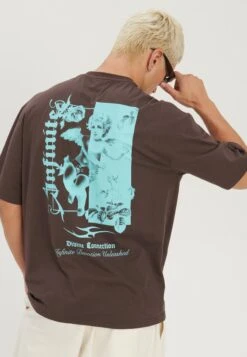 YOURTURN Unisex - T-Shirt Con Stampa - Brown -Negozio Online Yourturn Italia 0965b938f6574ab48125c92e7074993b