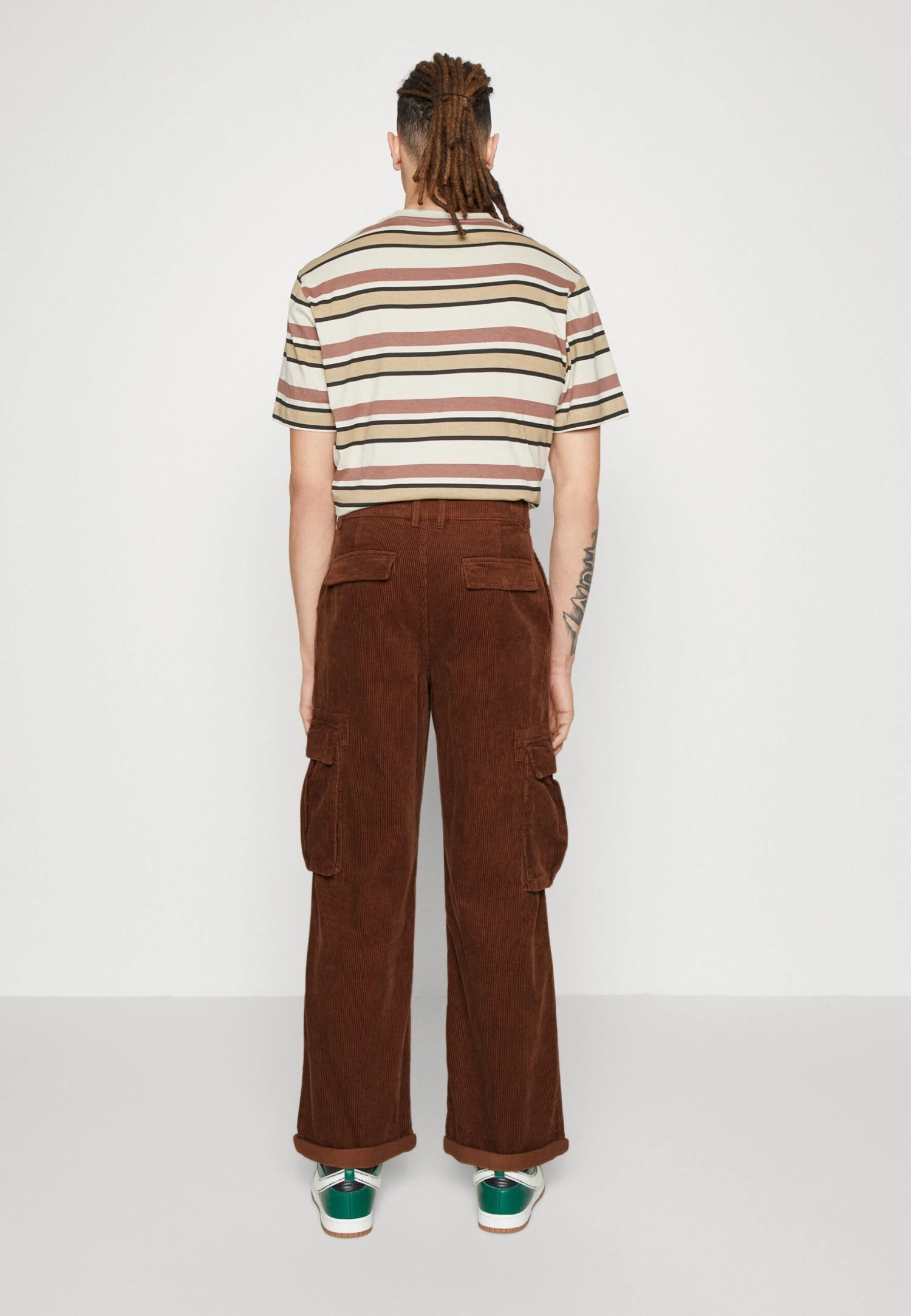YOURTURN Corduroy Unisex - Pantaloni Cargo - Dark Brown 5 YOURTURN Corduroy Unisex - Pantaloni Cargo - Dark Brown - immagine 3