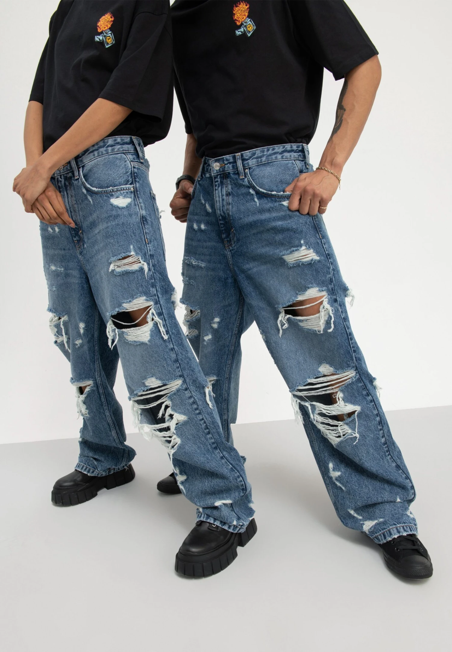 YOURTURN UnisexJeans BaggyLight Blue Denim Donna Jeans YO121010Y-K11 3 YOURTURN UnisexJeans BaggyLight Blue Denim Donna Jeans YO121010Y-K11