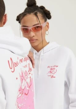 YOURTURN Heart Back Print Relaxed Hoodie UnisexFelpa Con CappuccioWhite Uomo Maglieria E Felpe YO121013W-A11 -Negozio Online Yourturn Italia 2f28041d88624843b87a97958255bb0a