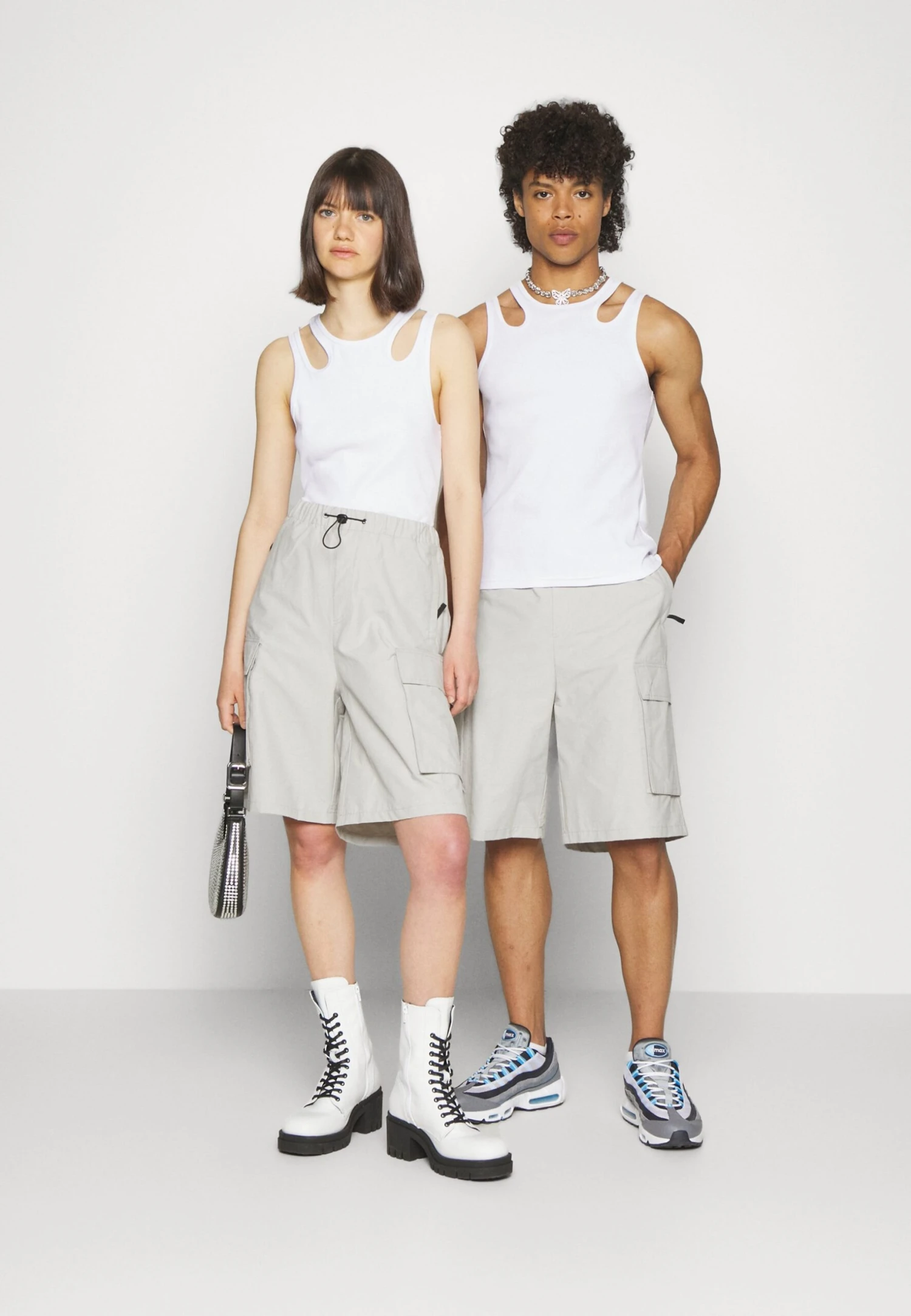 YOURTURN Unisex - Shorts - Light Grey 4 YOURTURN Unisex - Shorts - Light Grey - immagine 2