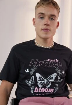 YOURTURN UnisexT-Shirt Con StampaBlack Uomo T-shirt E Polo YO12100OT-Q11