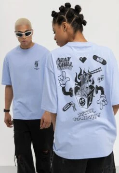 YOURTURN UnisexT-Shirt Con StampaLight Blue Donna T-shirt E Top YO1210109-K11