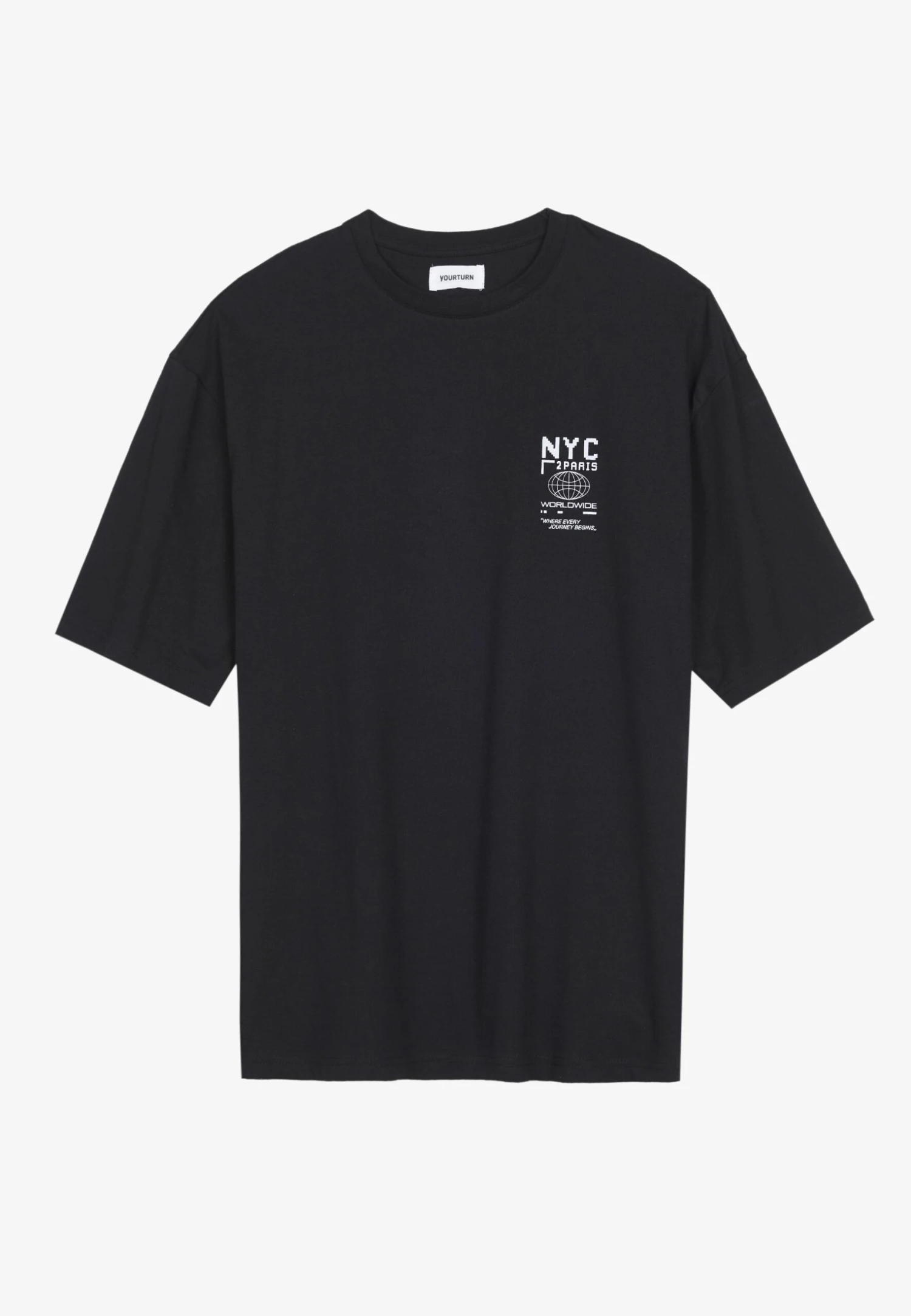 YOURTURN UnisexT-Shirt Con StampaBlack Uomo T-shirt E Polo YO121015S-Q11 7 YOURTURN UnisexT-Shirt Con StampaBlack Uomo T-shirt E Polo YO121015S-Q11 - immagine 5