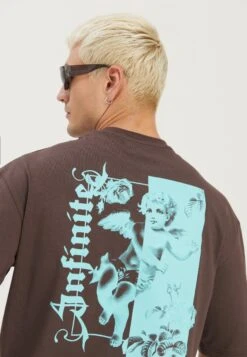 YOURTURN Unisex - T-Shirt Con Stampa - Brown -Negozio Online Yourturn Italia 4bf86ee3477d4ca9be8c37ec2526968a