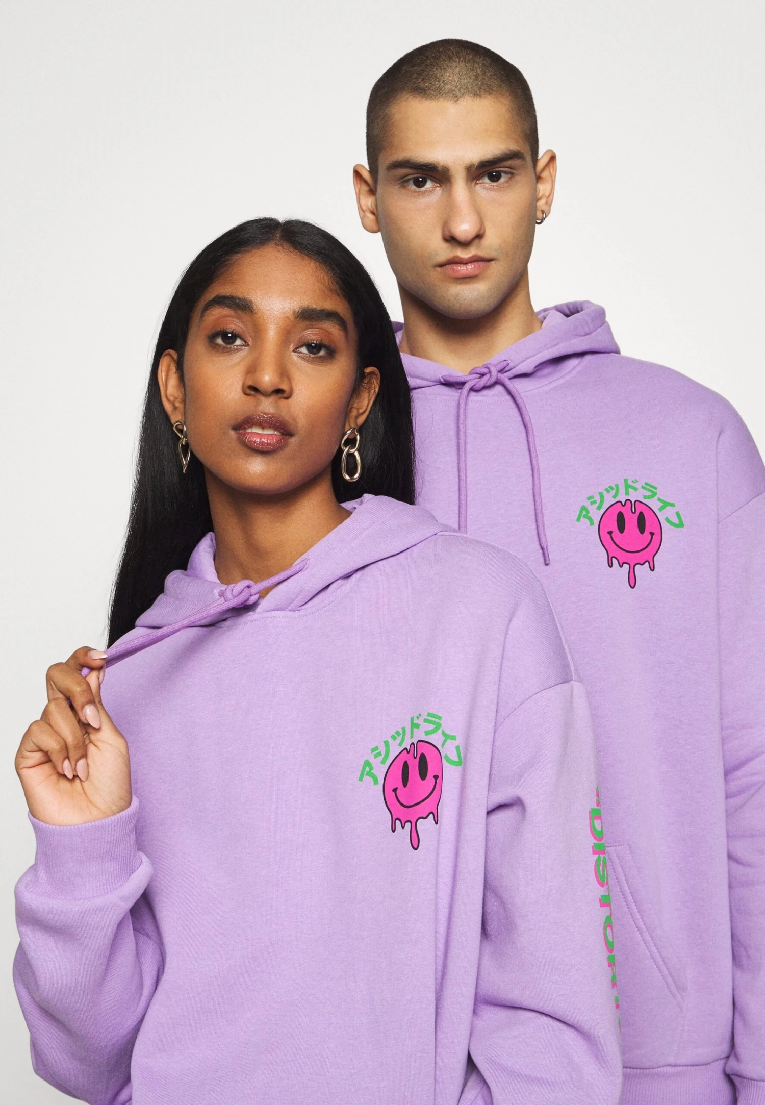 YOURTURN Unisex - Felpa Con Cappuccio - Lilac 8 YOURTURN Unisex - Felpa Con Cappuccio - Lilac - immagine 6