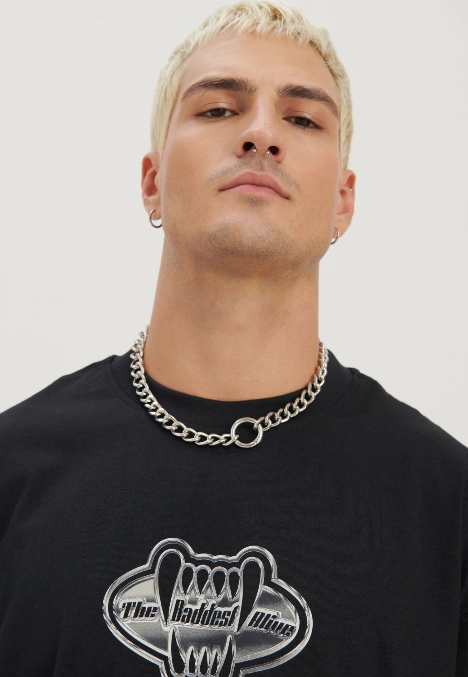 YOURTURN Unisex - T-Shirt Con Stampa - Black 9 YOURTURN Unisex - T-Shirt Con Stampa - Black - immagine 7