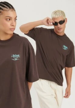 YOURTURN Unisex - T-Shirt Con Stampa - Brown -Negozio Online Yourturn Italia 7f019eb4738f42ac8dca592d9df3f843