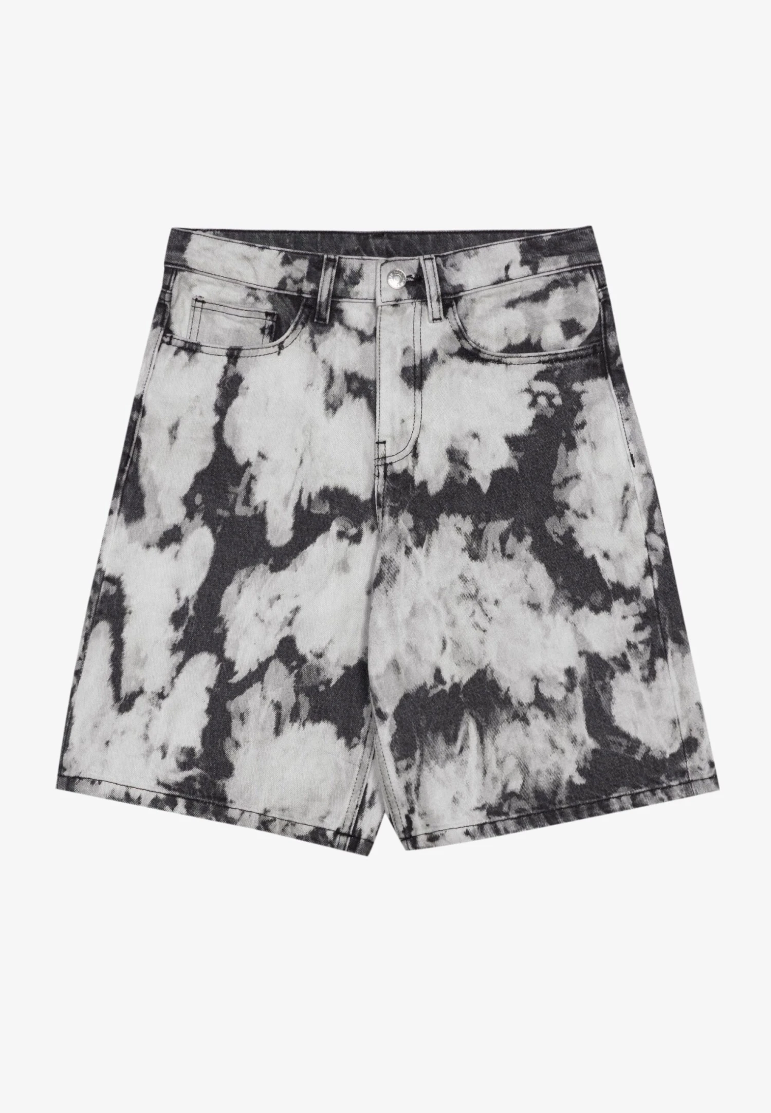 YOURTURN Unisex - Shorts Di Jeans - Black Denim 6 YOURTURN Unisex - Shorts Di Jeans - Black Denim - immagine 4