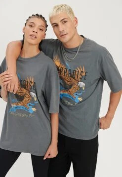 YOURTURN UnisexT-Shirt Con StampaMottled Black Uomo T-shirt E Polo YO121017C-Q11