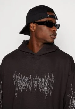 YOURTURN Spiderweb UnisexFelpa Con CappuccioBlack Donna Felpe YO12100TW-Q11 -Negozio Online Yourturn Italia 877522faa1f24f66bef4da2574f5133a