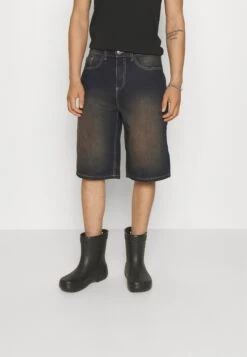 YOURTURN Unisex - Shorts Di Jeans - Dark Blue Denim