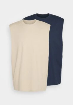 YOURTURN Unisex 2 PackTopBeige/Dark Blue Donna T-shirt E Top YO12100WW-B11 -Negozio Online Yourturn Italia b55d40a197f94f29b51876acd9a8af53