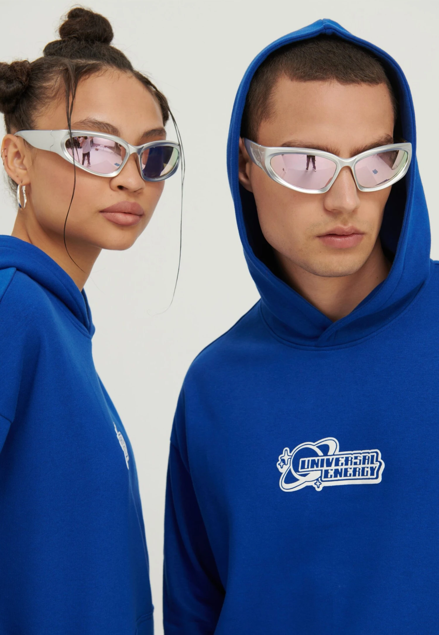 YOURTURN Unisex - Felpa Con Cappuccio - Blue 5 YOURTURN Unisex - Felpa Con Cappuccio - Blue - immagine 3