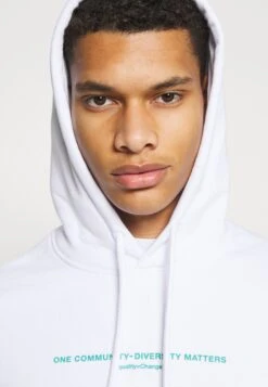 YOURTURN Unisex - Felpa Con Cappuccio - White -Negozio Online Yourturn Italia cc02735d57e34d6bb55d6134f1e64301