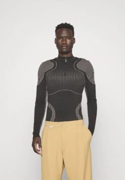 YOURTURN Jaquard Sports UnisexMaglietta A Manica LungaBlack Uomo T-shirt E Polo YO121015P-Q11