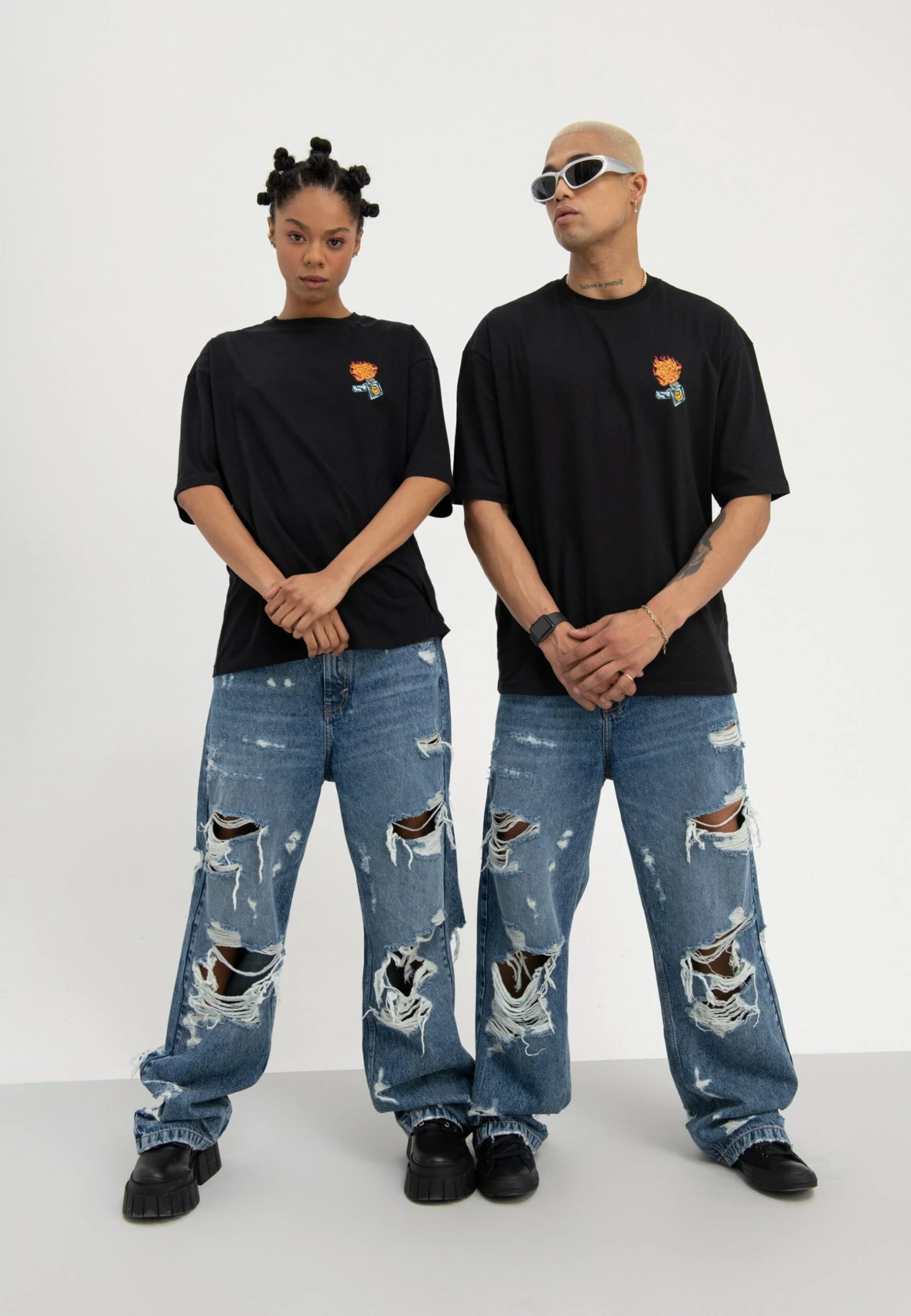 YOURTURN UnisexJeans BaggyLight Blue Denim Donna Jeans YO121010Y-K11 6 YOURTURN UnisexJeans BaggyLight Blue Denim Donna Jeans YO121010Y-K11 - immagine 4