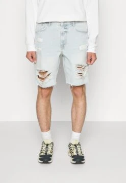 YOURTURN Unisex - Shorts Di Jeans - Light Blue Denim -Negozio Online Yourturn Italia e48fad9dcdd942cb91ec798b073960b6