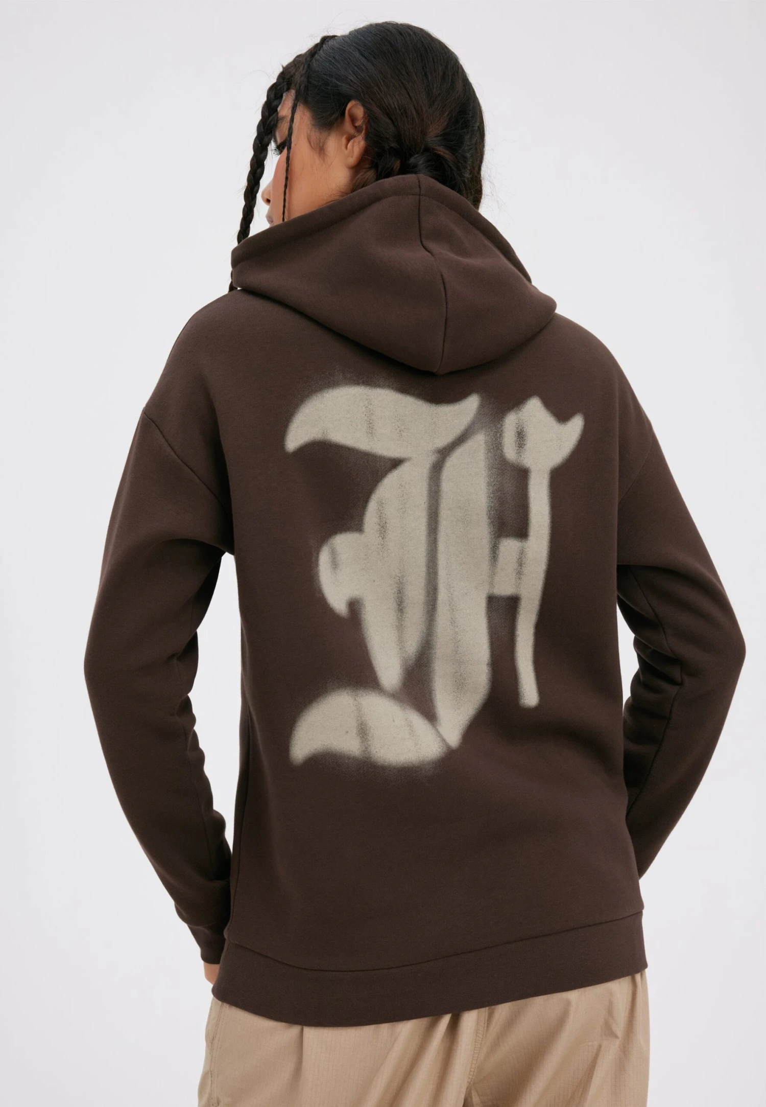 YOURTURN Unisex - Felpa Con Cappuccio - Brown 5 YOURTURN Unisex - Felpa Con Cappuccio - Brown - immagine 3