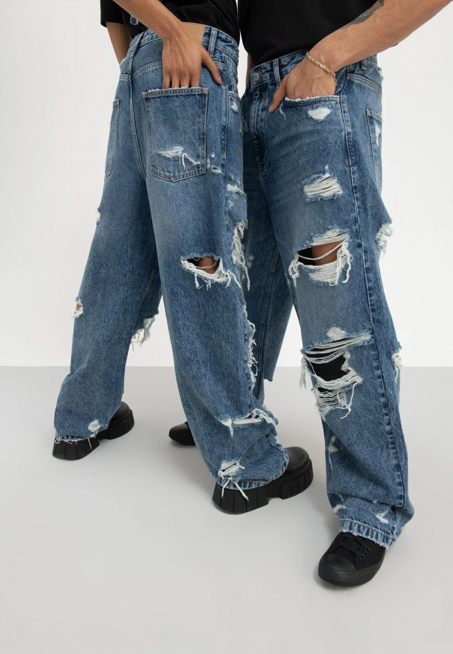 YOURTURN UnisexJeans BaggyLight Blue Denim Donna Jeans YO121010Y-K11 5 YOURTURN UnisexJeans BaggyLight Blue Denim Donna Jeans YO121010Y-K11 - immagine 3