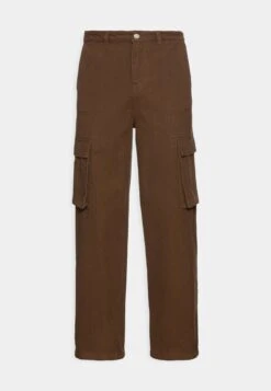 YOURTURN Unisex - Pantaloni Cargo - Brown -Negozio Online Yourturn Italia f7aa819fdad24721affc894fab50e4f9