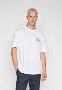 YOURTURN Sun Back Graphic Tee UnisexT-Shirt Con StampaWhite Donna T-shirt E Top YO12100TC-A12